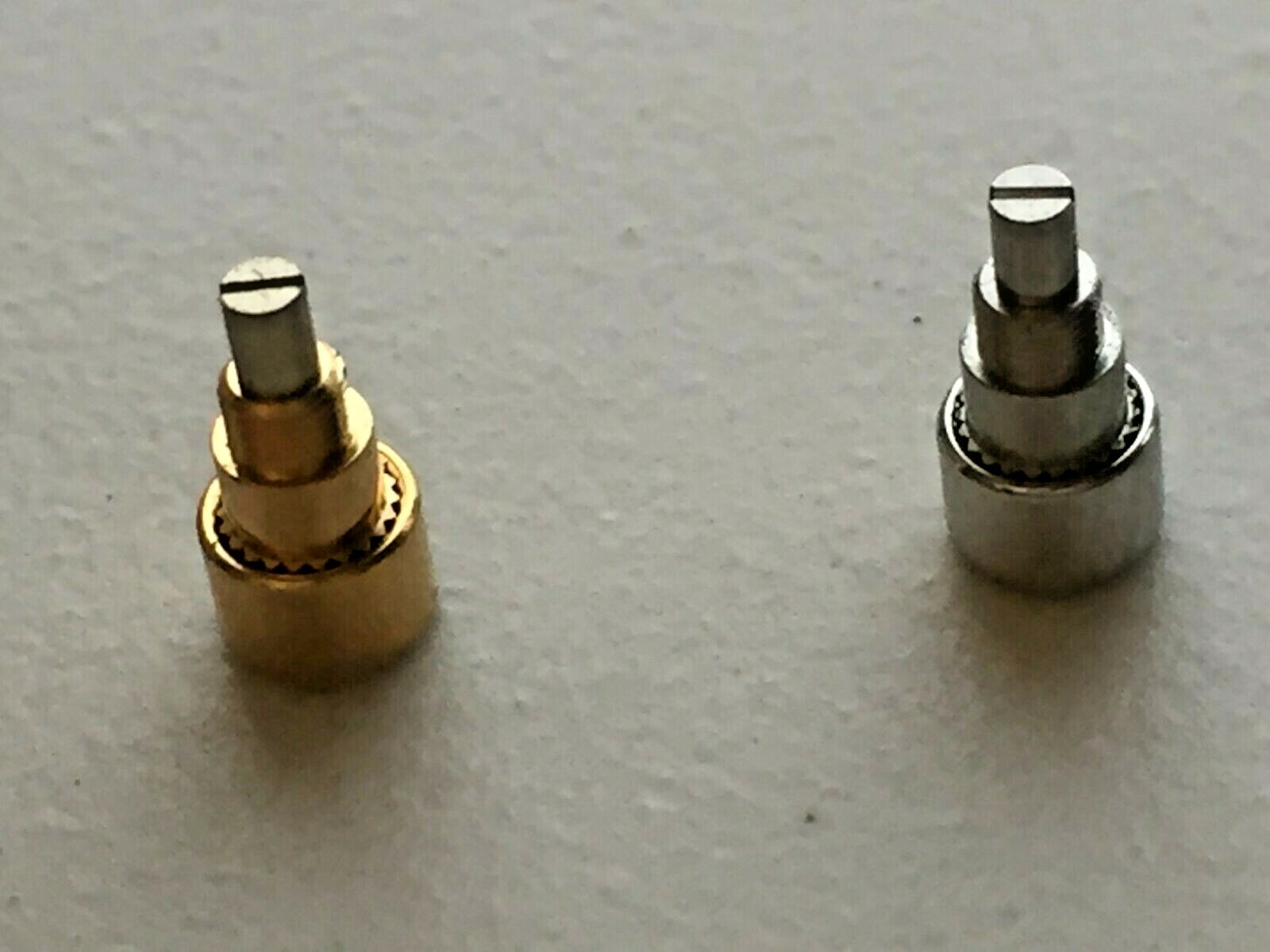 Chronograph Pusher Button Stainless Steel / Gold Plated Swiss Made Screw-In Type