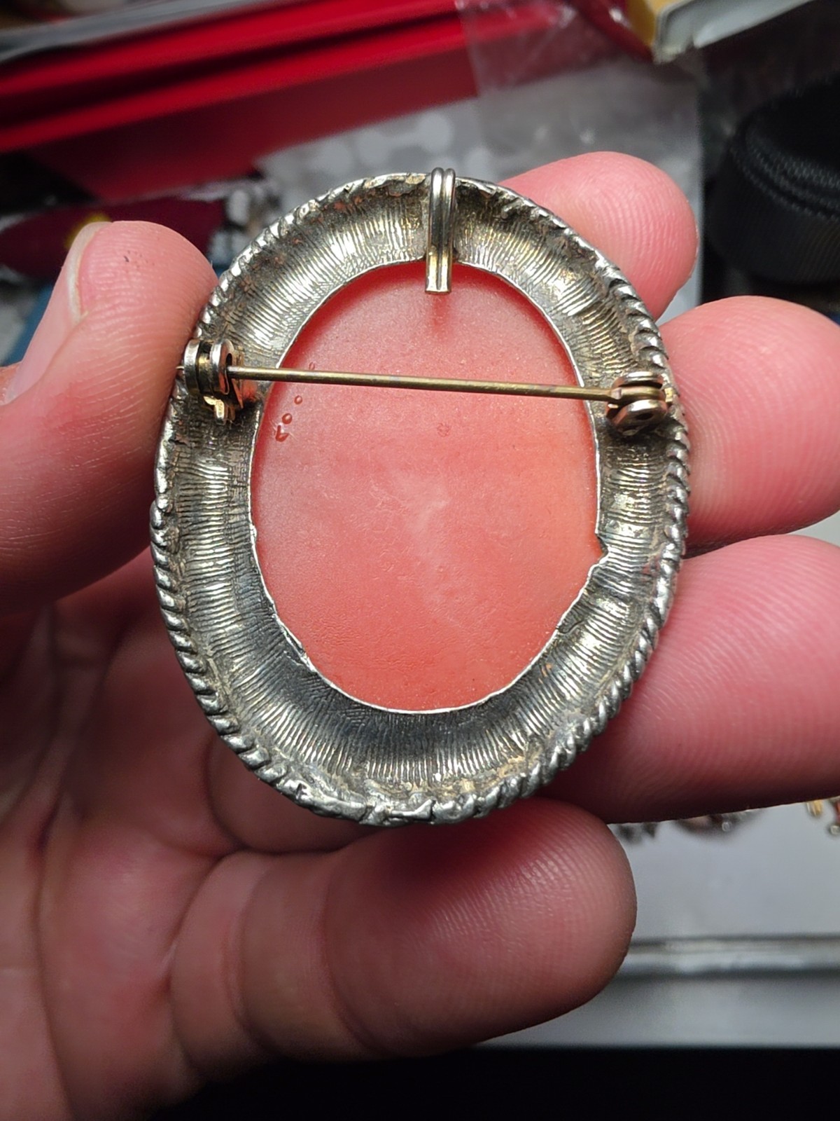 Vintage Large Cameo Pendant Brooch