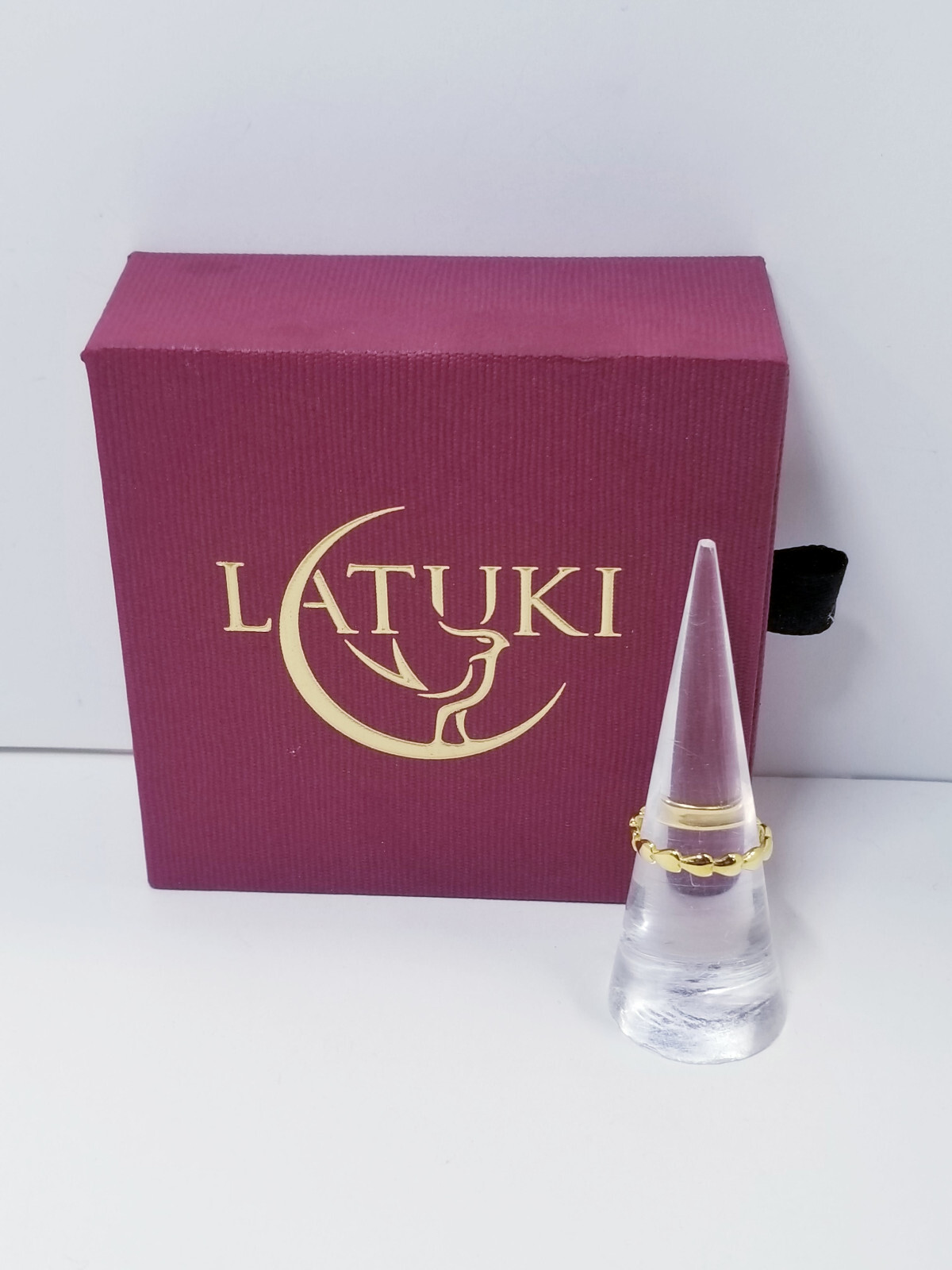 LATUKI Liv Heart Band Ring sz 7