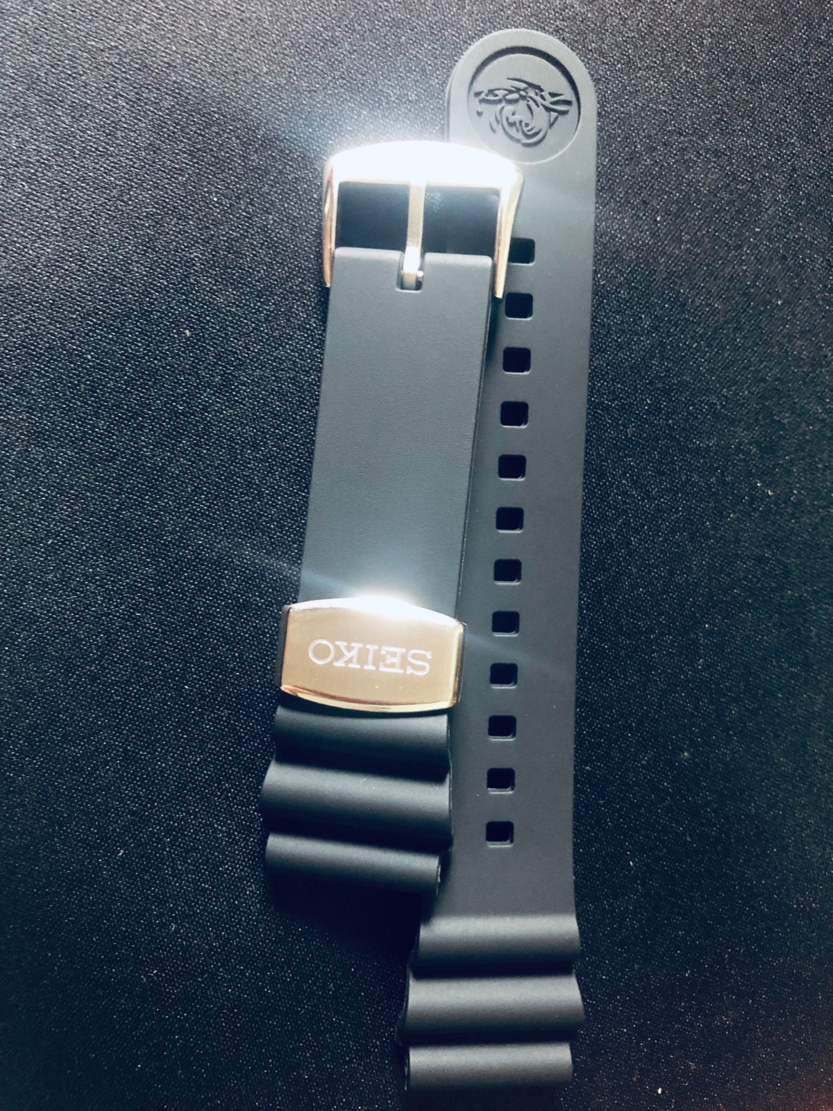 SEIKO 22MM BLACK RUBBER STRAP FOR TURTLE SRP777 SKX007 DIVER WATCH BAND