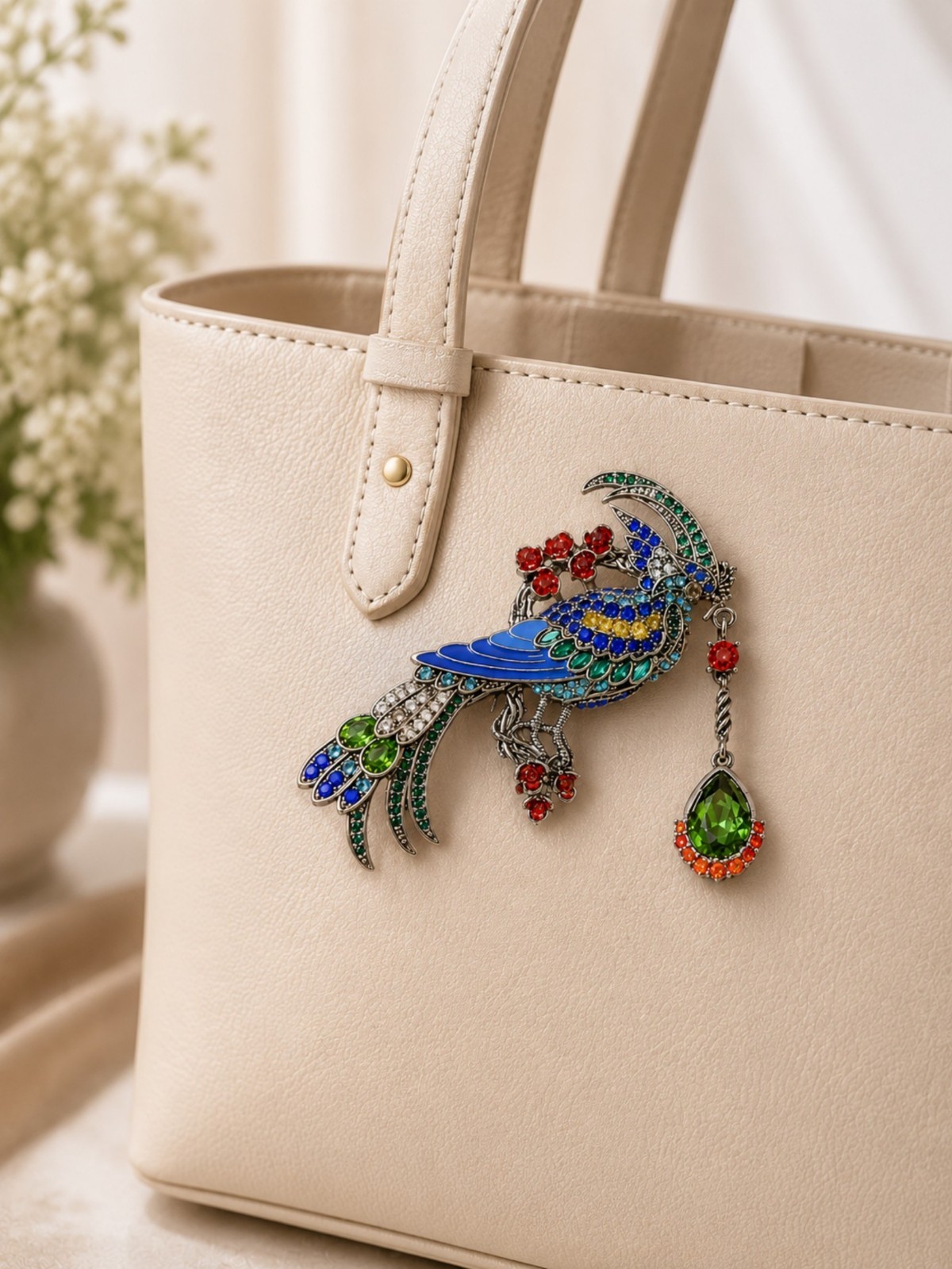 Vintage Bird Brooch Crystal Style Rhinestone Lapel Pin Fashion Jewelry Gift