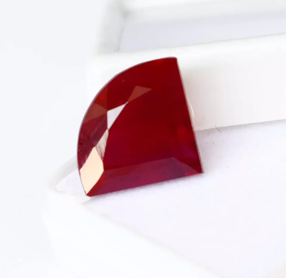 Natural 11 Ct Ruby Red Fancy Shape Certified Loose Gemstone With Free Gift