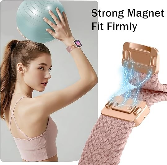 Magnetic Braided Stretchy Band For Apple Watch Bands 38mm 40mm 41mm 42mm Strap