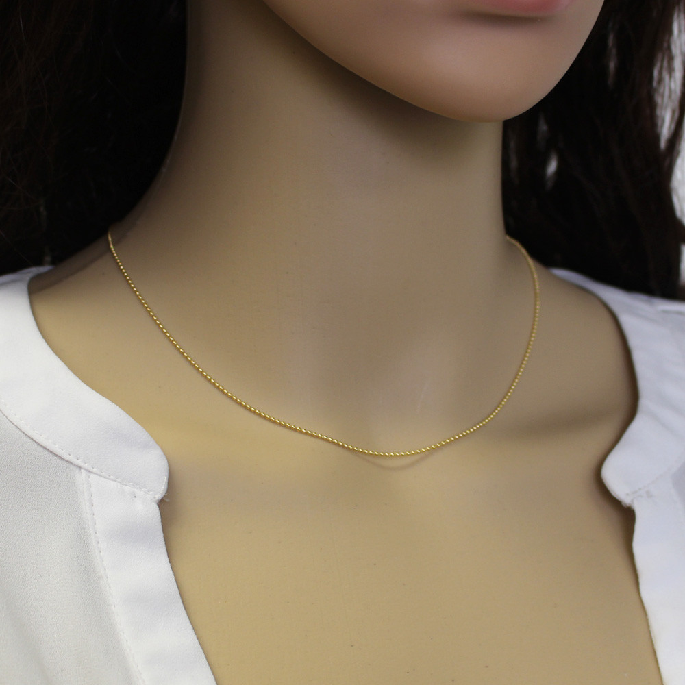 1/20 14K Gold Filled Necklace – 1.2mm Ball Chain (16″, 18″, 20″, or 30″)