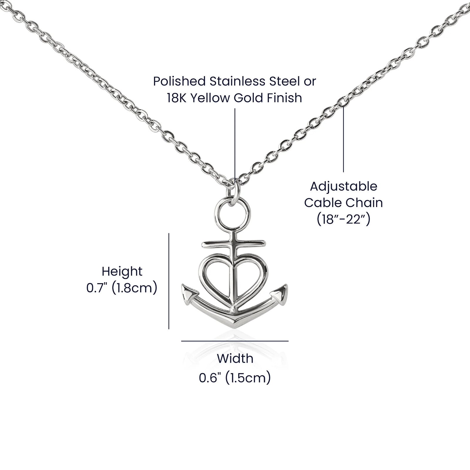 Wife Necklace Gift – You Are My Anchor