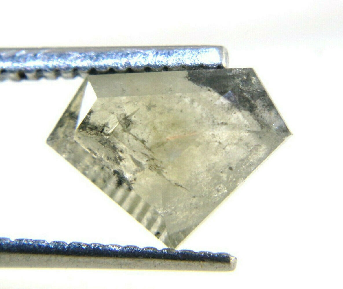 2.14 cts Gray Salt n Peppe Diamond Shape Rose Cut Diamond 7.90×10.95×3.25 MM