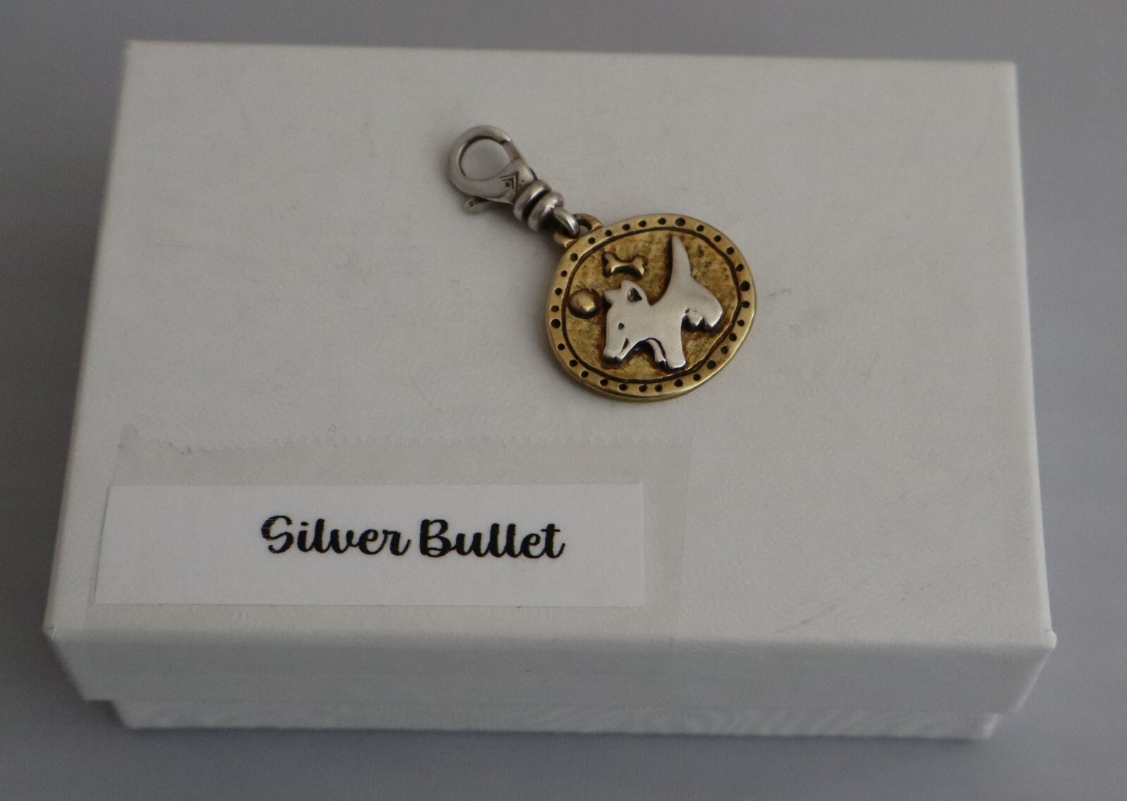 Silpada Sterling Silver & Brass “My Best Friend” Clip-On Puppy Charm C2542