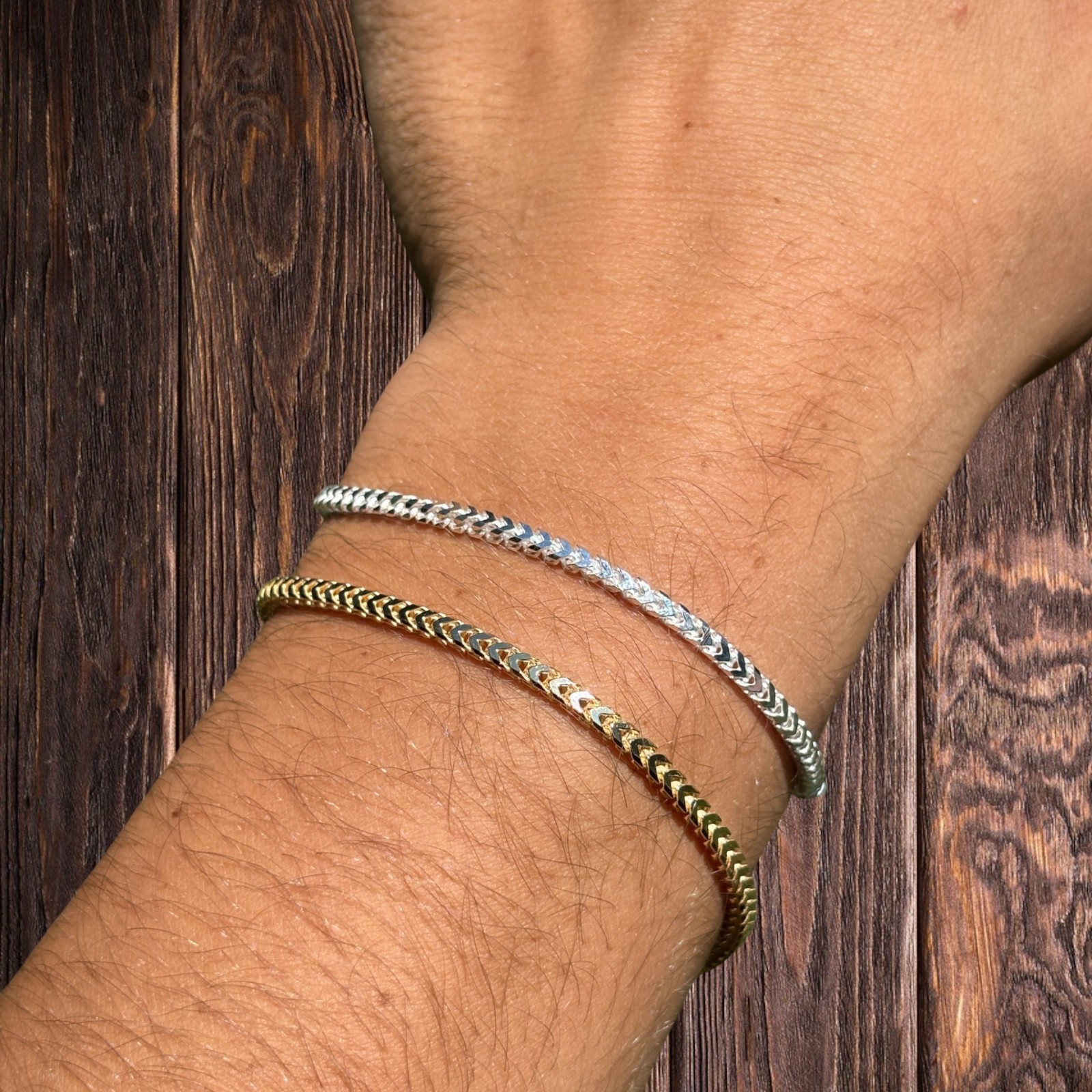 2.5mm Franco Link Bracelet – Real Solid 925 Sterling Silver Or 14k Gold Vermeil