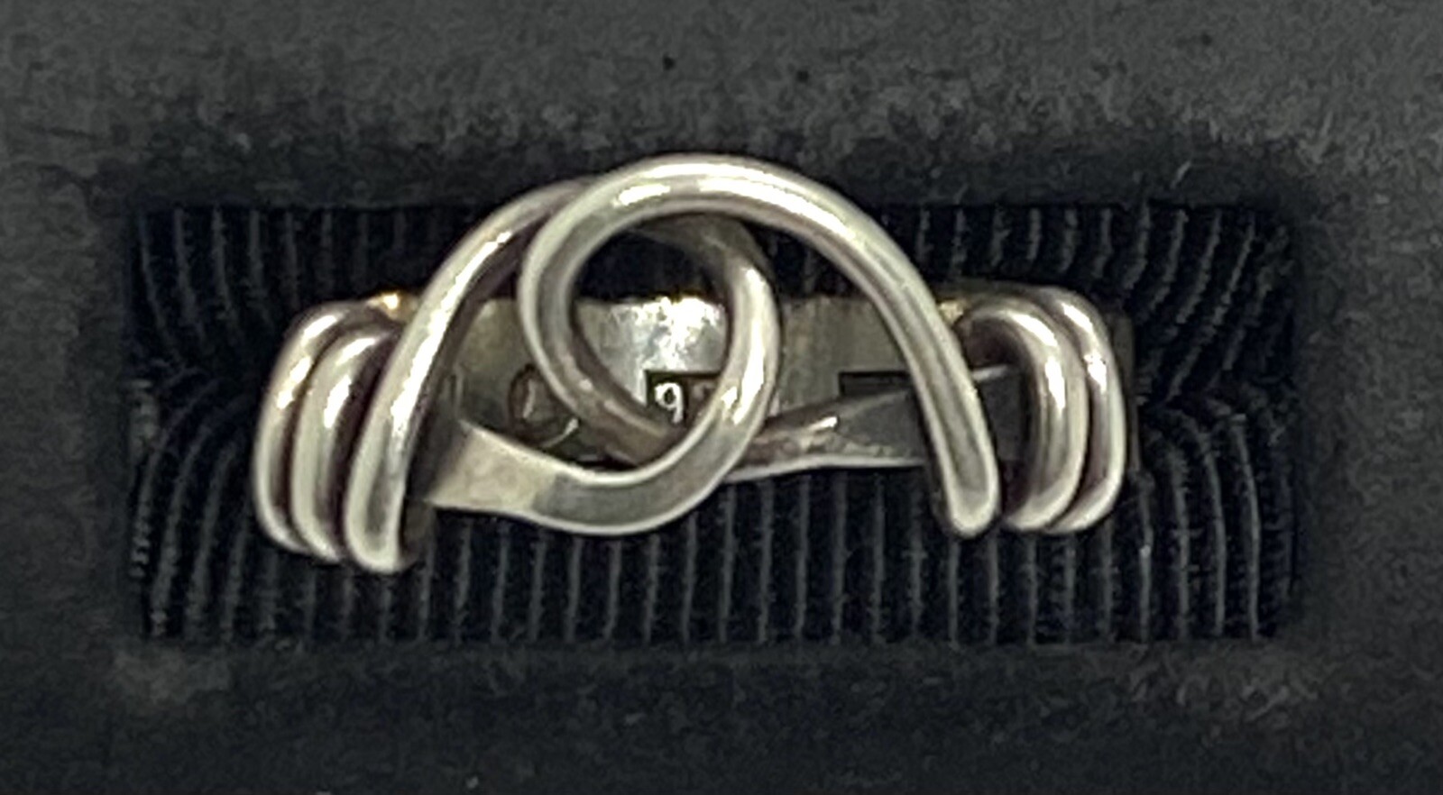 Vintage ELO Sterling Silver Linket Infinity Wire Wrap Ring Size 6 5.73mm