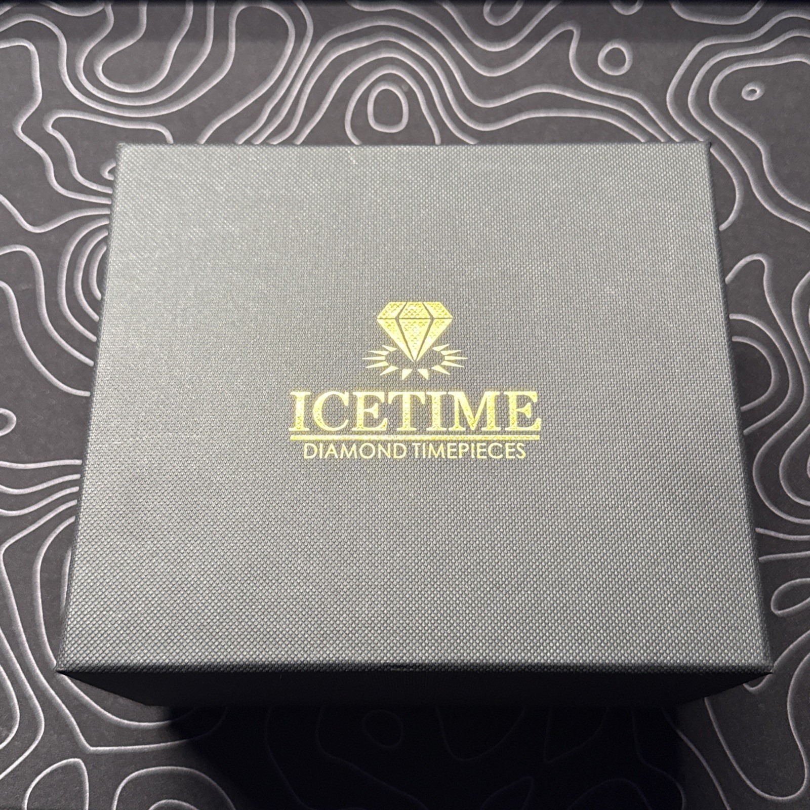 #3 IceTime 33mm Gold Black Dial Steel Ladies Watch 0.10ct Diamonds IT25