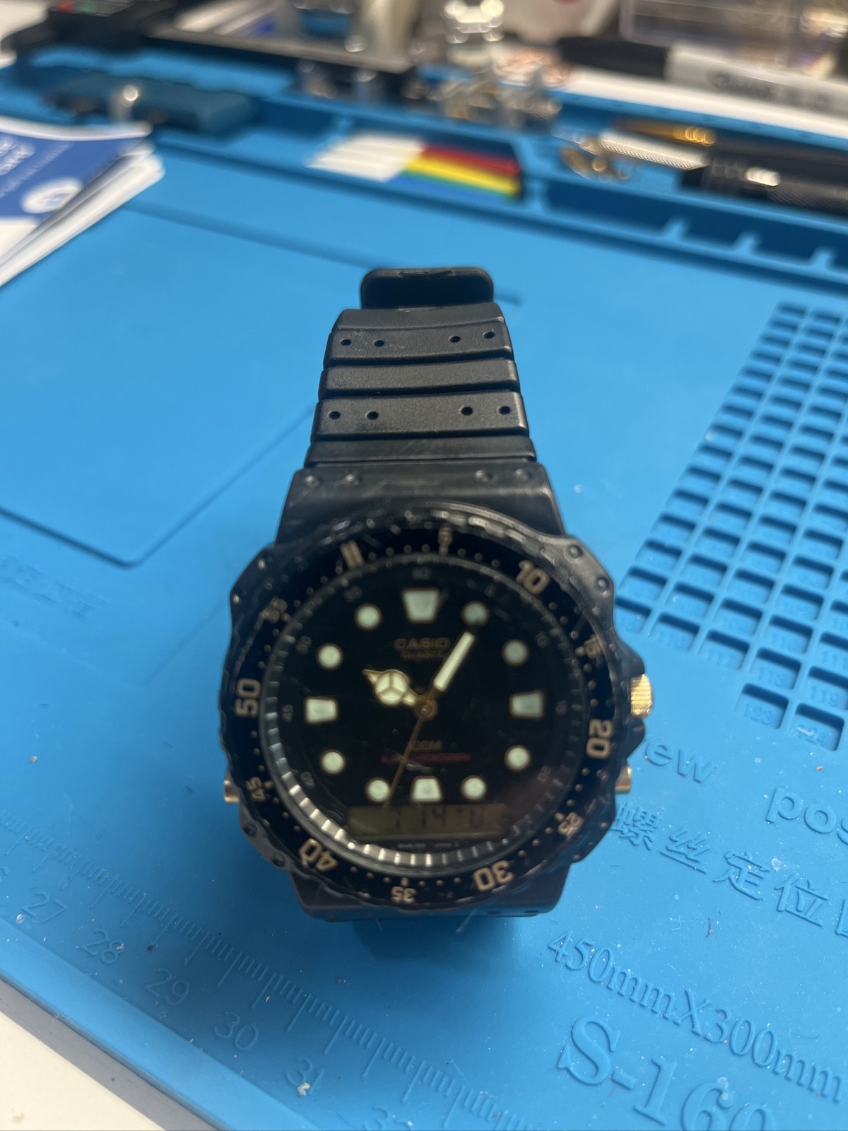 Casio AQ-100W 358 Analog Digital Quartz Men’s Diver Watch Japan