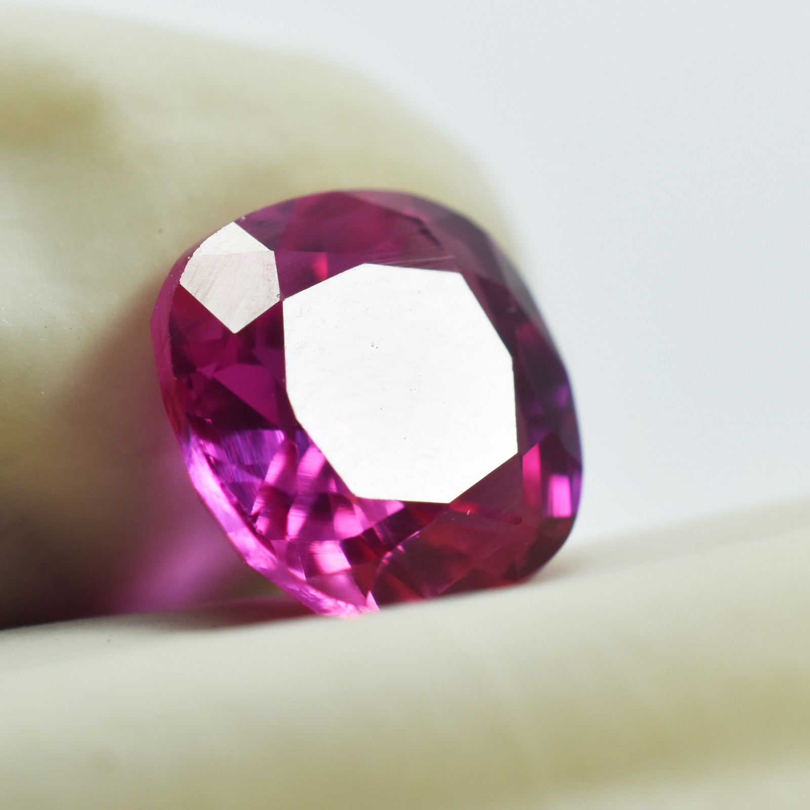 Amazing Square Cushion Cut Natural 3.60 Ct Pink Ruby Loose Gemstone CERTIFIED