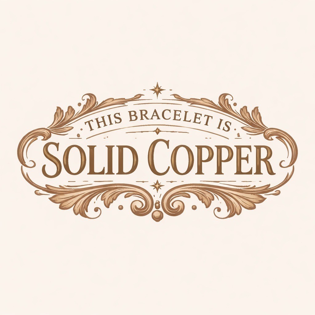 Solid Copper 1/4 of an inch wide Men’s 9 1/2 Inch Link Bracelet CB651G.
