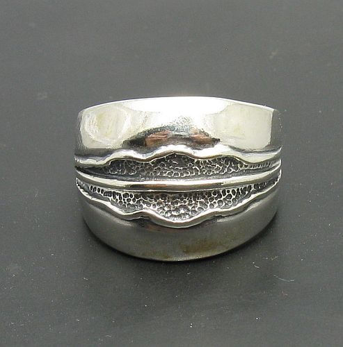 Wide Sterling Silver Ring Hallmarked Solid 925 Nickel Free Handmade
