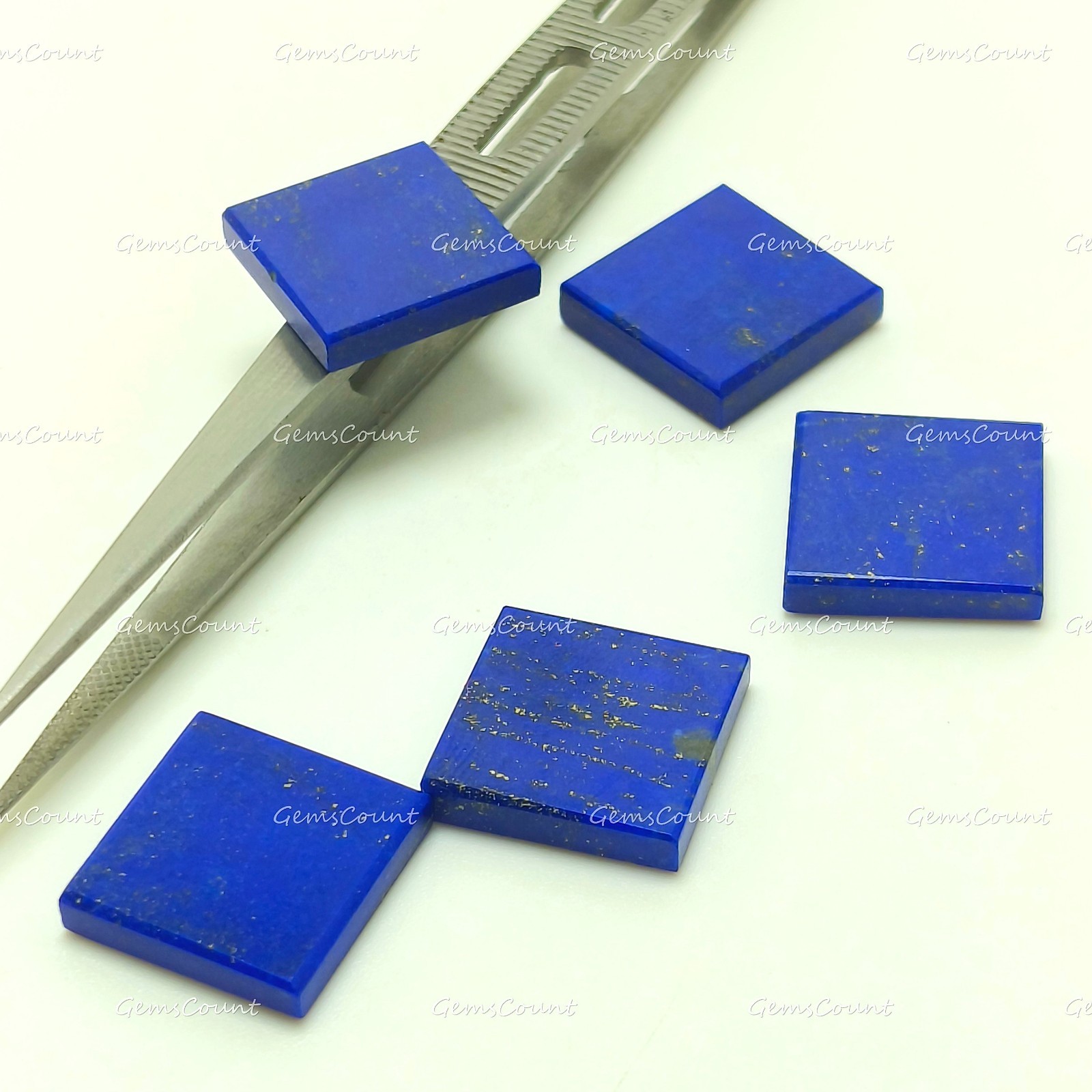 Natural Lapis Lazuli Flat Square Smooth Cabochon Loose Gemstone 5mm-20mm