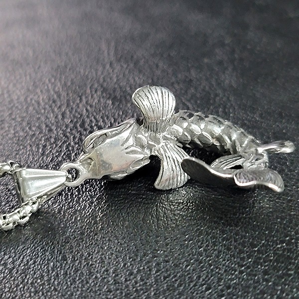 Koiran Koi Fish Titanium Pendant Necklace Vintage