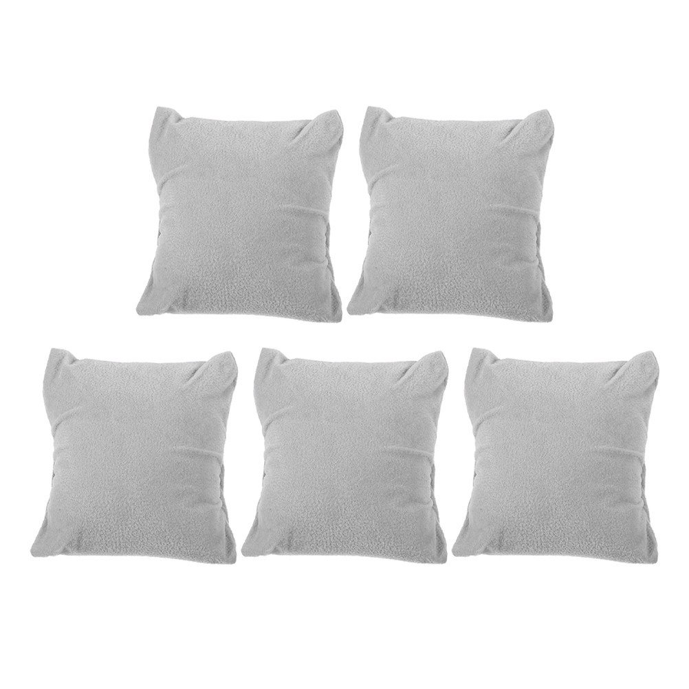 5Pcs Grey Cloth Watch and Bracelet Display Pillows Soft Durable Cushions