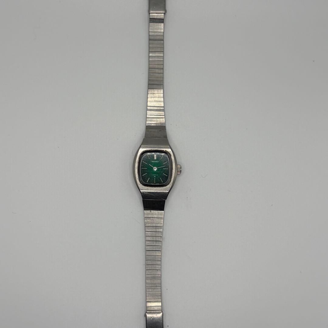 SEIKO 11-4050 Green Hand-wound Square Vintage Watch