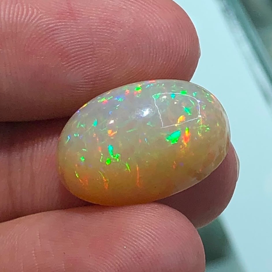 15.95 Carat Natural Opal Oval Cut From Ethopia