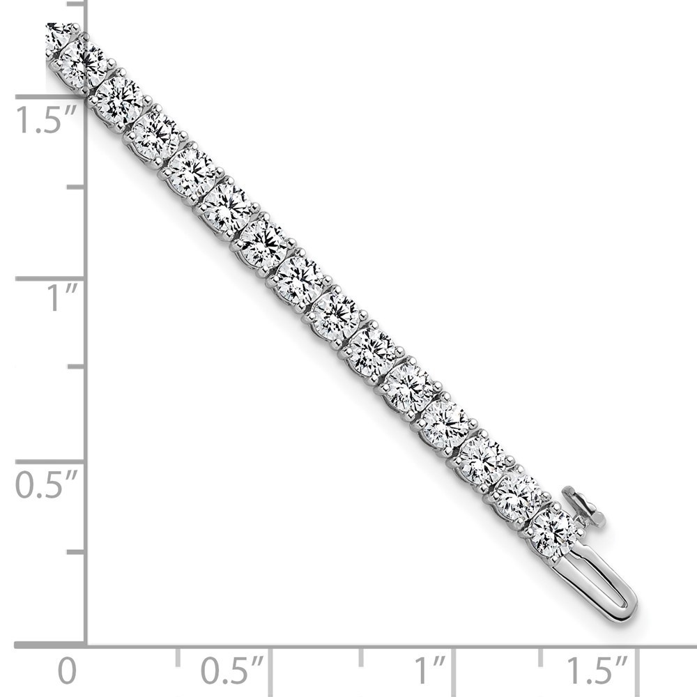 14k White Gold 7 Ct Lab Grown Diamond Complete Tennis Bracelet 7″ 12.07gm