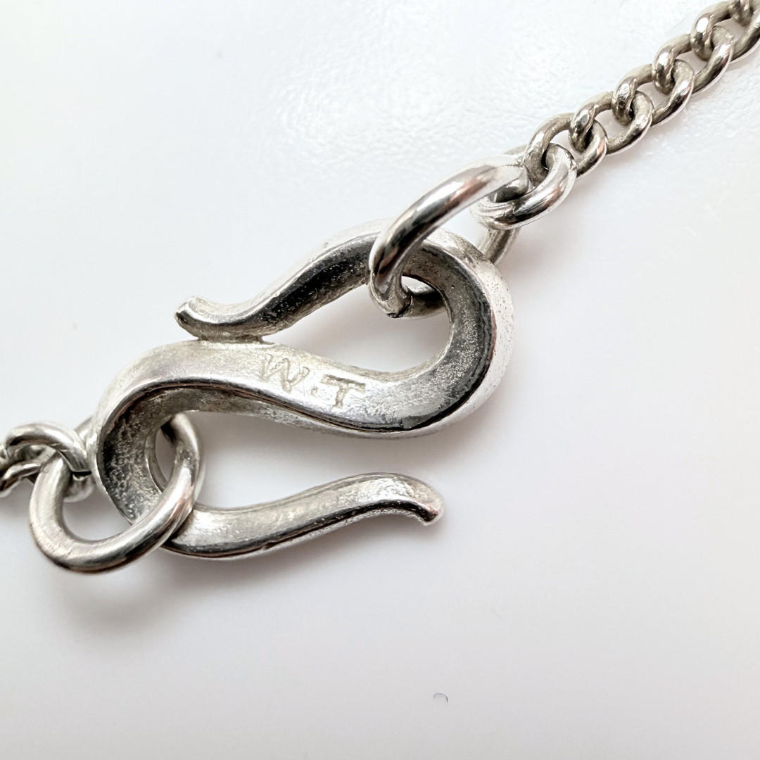 Wright & Teague Sterling Silver Bee Pendant Necklace 46cm
