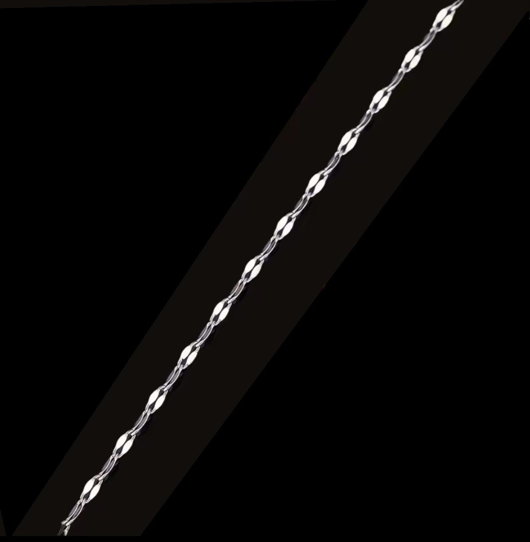 Stainless Steel Shining Chain Necklace 45+5 cm Unisex Lobster Clasp Daily Use