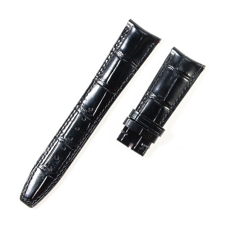 Quality Crocodile Grain Genuine Leather Watch Band Straps Mens 20mm 22mm for IWC