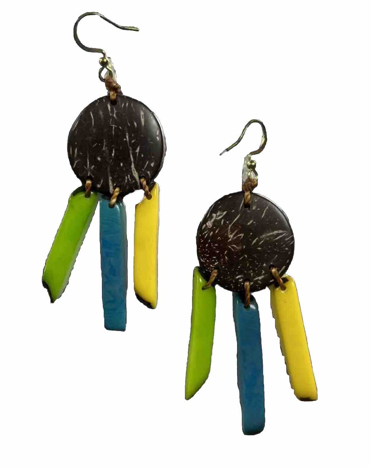 Fair Trade Tagua Nut Organic Earrings Jewelry (Sustainable & Eco-Friendly)