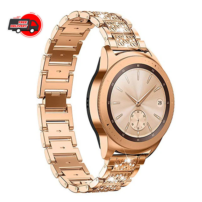 20mm 22mm Bling Diamond Watch Band Quick Release Metal Bracelet Stainless steel