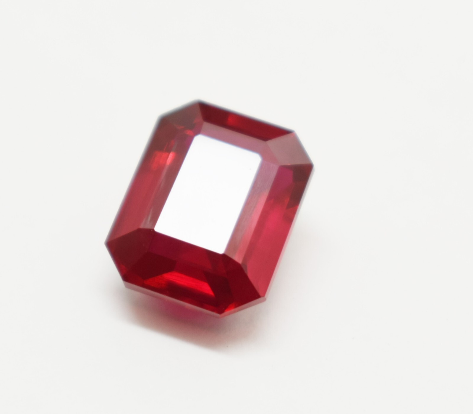 Myanmar’s 9.50Ct Red Ruby Natural Beautiful Emerald Cut Certified Loose Gemstone