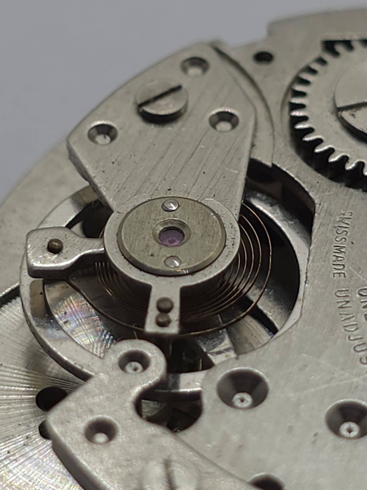 Vintage Josmar De Luxe Watch Movement Cal. BFG 866 Perfect Dial Main Spring