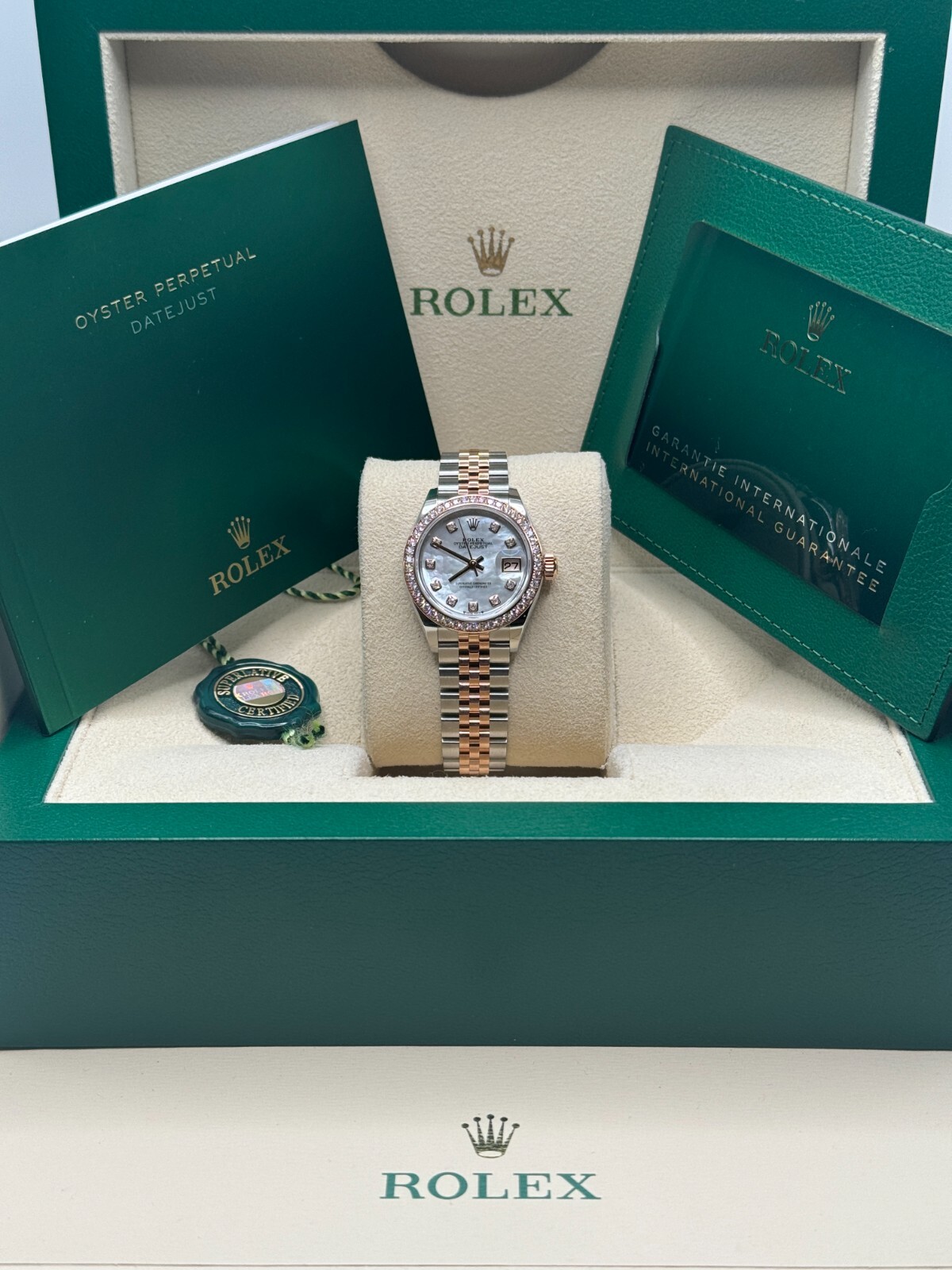 Rolex Lady-Datejust NEW 2023 Mother of Pearl Diamond Dial Diamond Bezel Two Tone