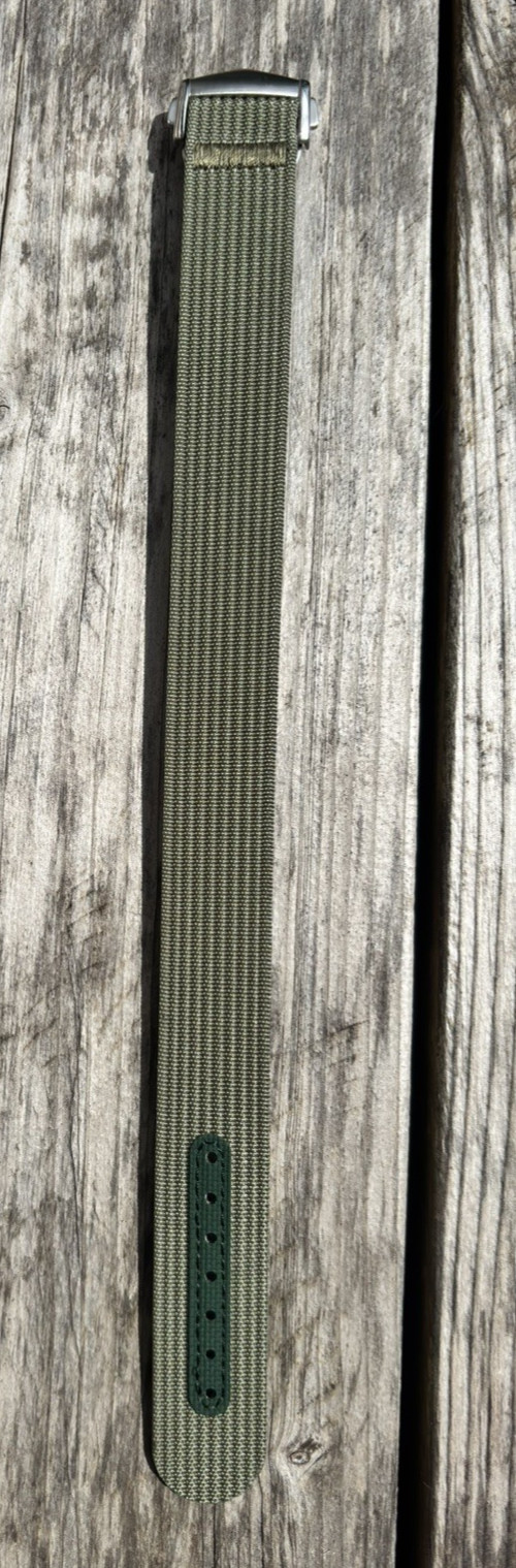 Premium Ribbed Nylon Watch Strap With Push button Deployment Clasp. 18/20/22 mm