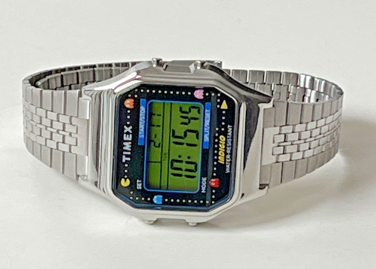 Timex X Pacman Watch T80 Digital Stainless Steel – Silver – TW2U31900