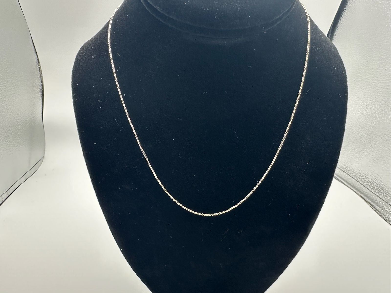1.24g Vintage Sterling Silver 925 Delicate Rolo Chain Necklace 18 in M