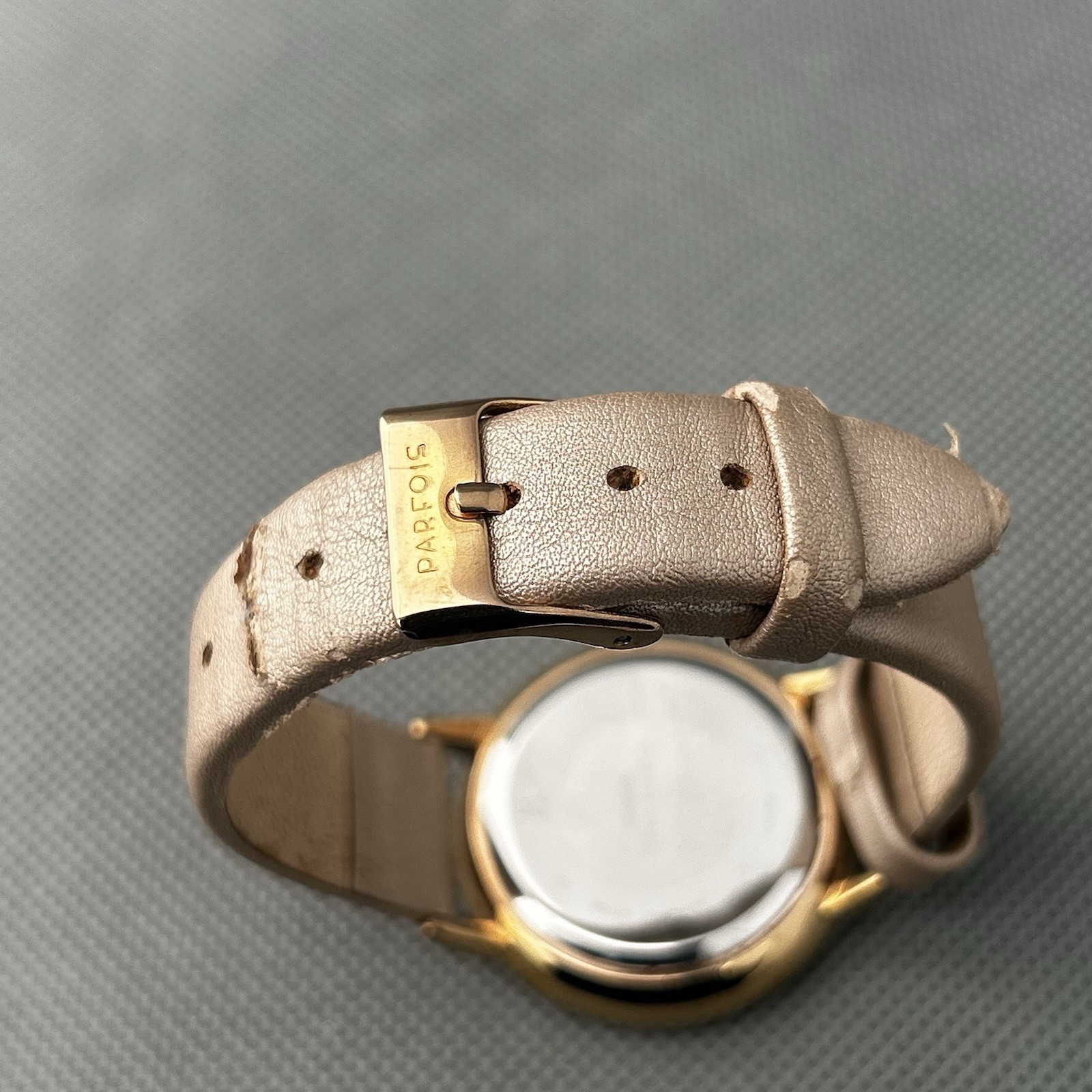 Parfois Womens Watch Rose Gold Leather Floral Dial Round Ladies New Battery