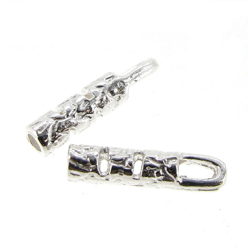Bright 925 Sterling Silver Bead Leather Cord Crimp End Cap Many Sizes