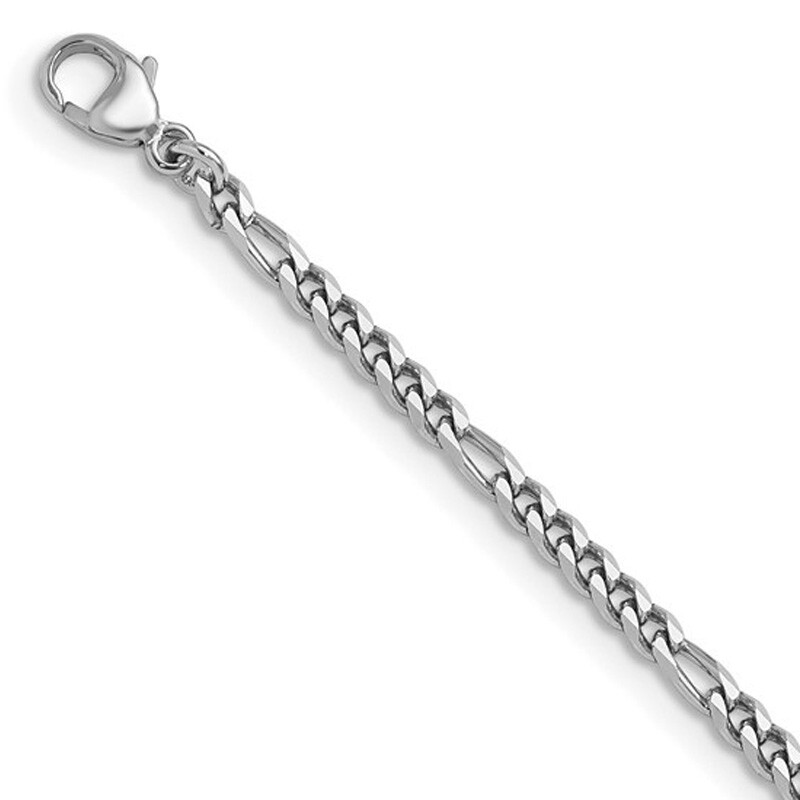 2.5mm Platinum PT950 Figaro Chain Necklace 16″ 18″ 20″ 24″ or 30″