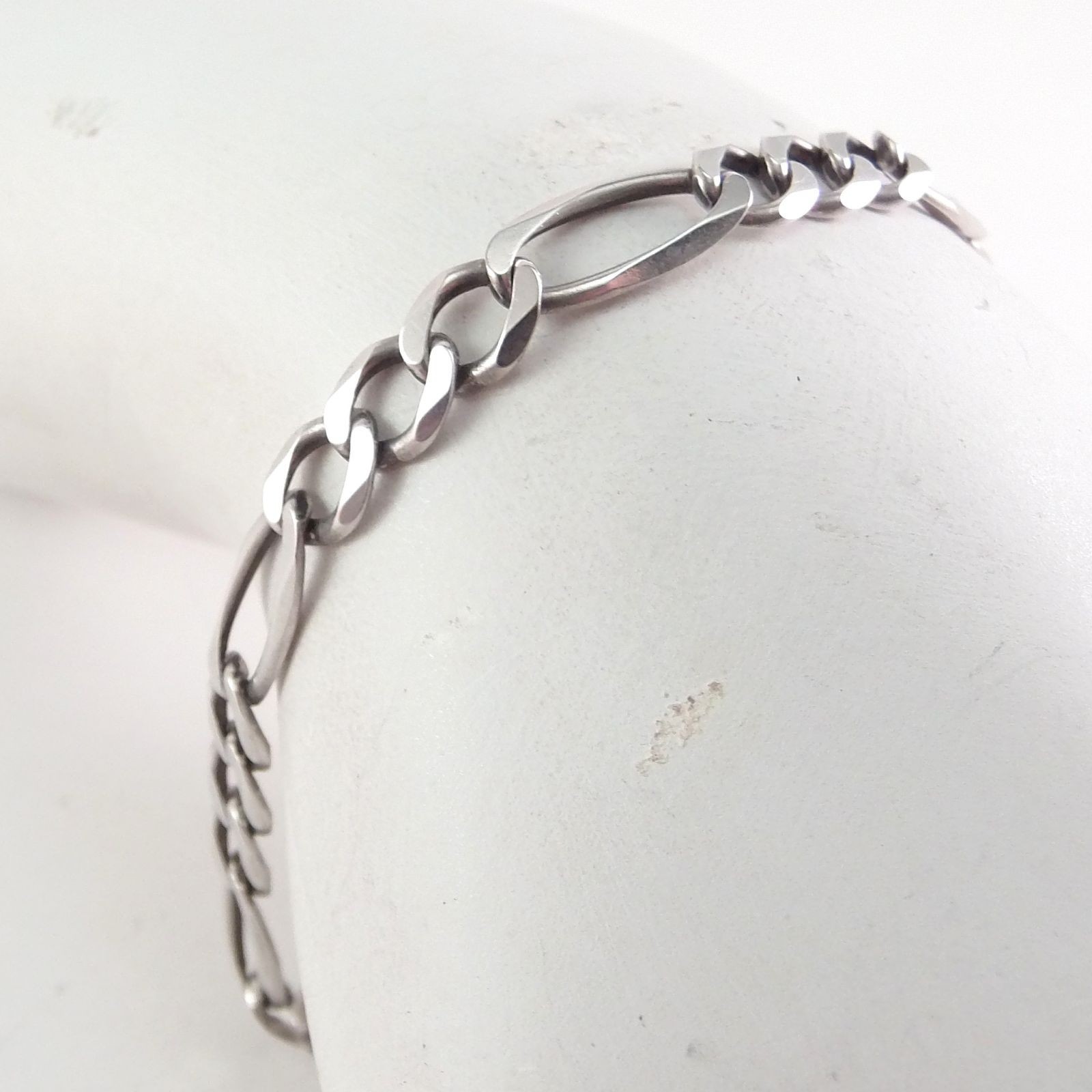 Vintage Milor 925 Solid Sterling Silver Figaro Link Bracelet 7.5″ Long 5.7mm
