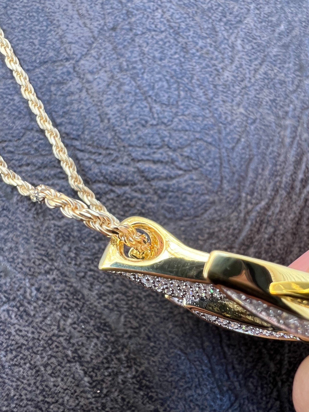 MOISSANITE Real Silver / Gold Plated Iced Goku Super Saiyan Dragon Ball Necklace