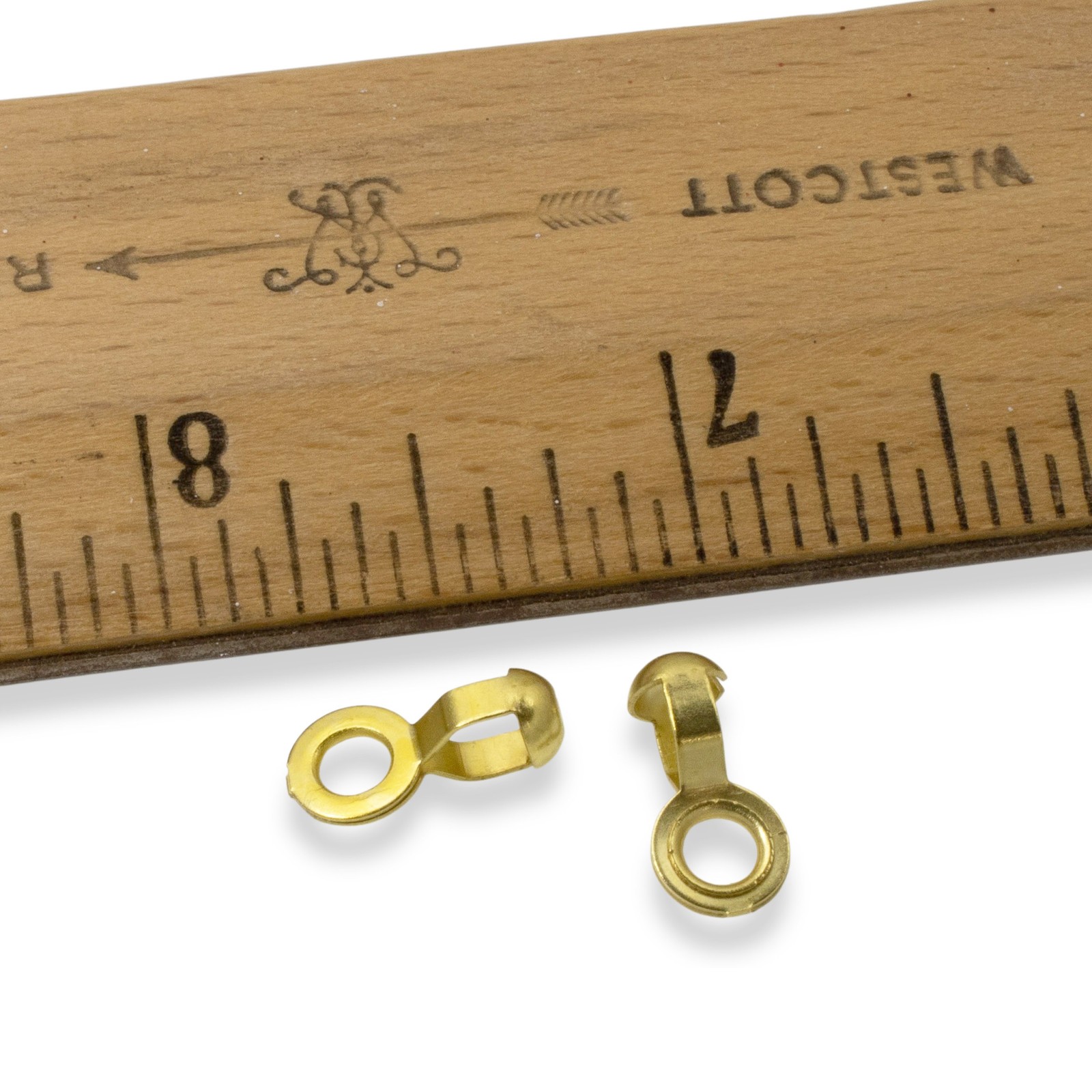 Brass Ball Chain #6 Lamp/Fan Pull Loop Connectors, “A” Coupling 50/Pkg