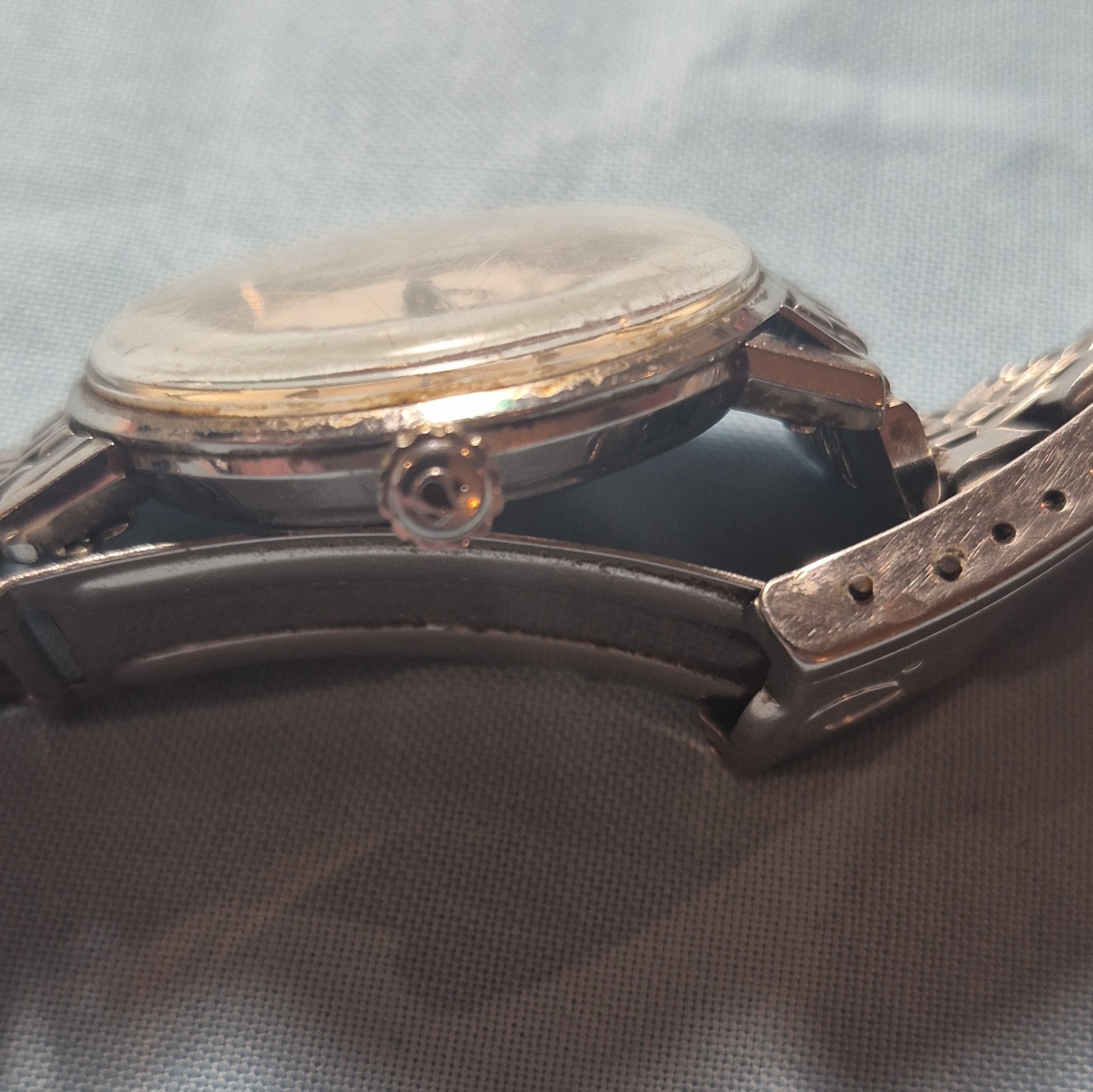 OMEGA Seamaster 1959-1963 Auto Gold Dial 34mm Steel Beads of Rice Bracelet
