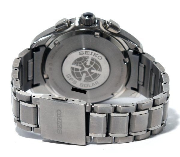 SEIKO Astron SBXB047 8X53-0AB0-2 Solar Radio Titanium Men Watch White Analog GPS