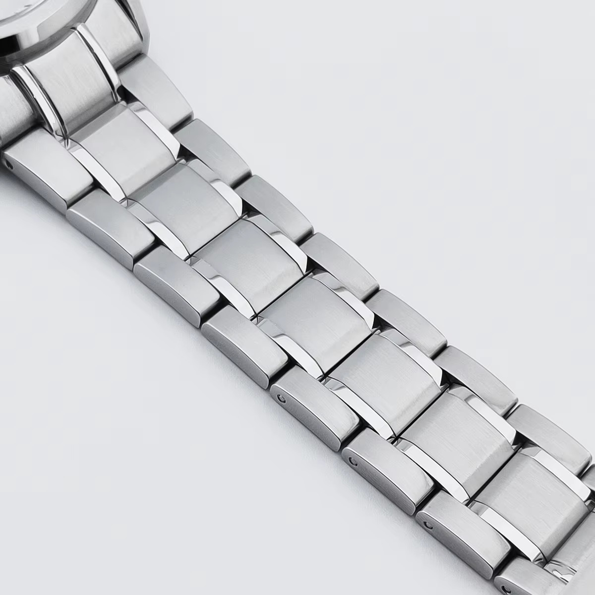 40Mm Silver Watch Case with Strap Sapphire Glass Fit NH35 NH36 NH34 NH38 NH70 NH
