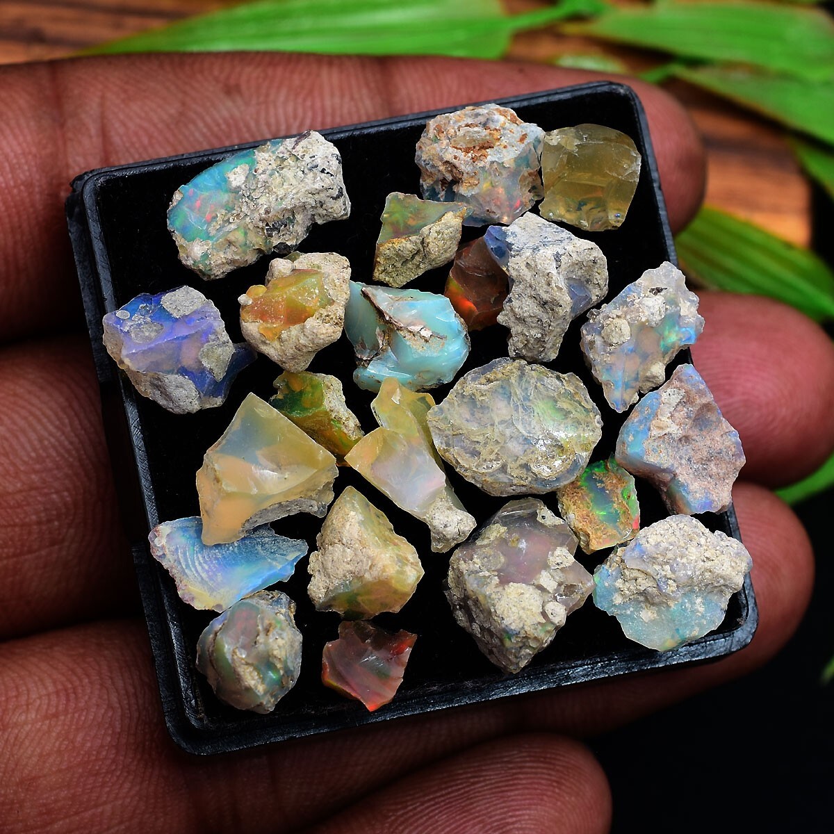 22 Pcs Natural Ethiopian Opal Rough 7mm-13mm Untreated Stunning Loose Gemstones