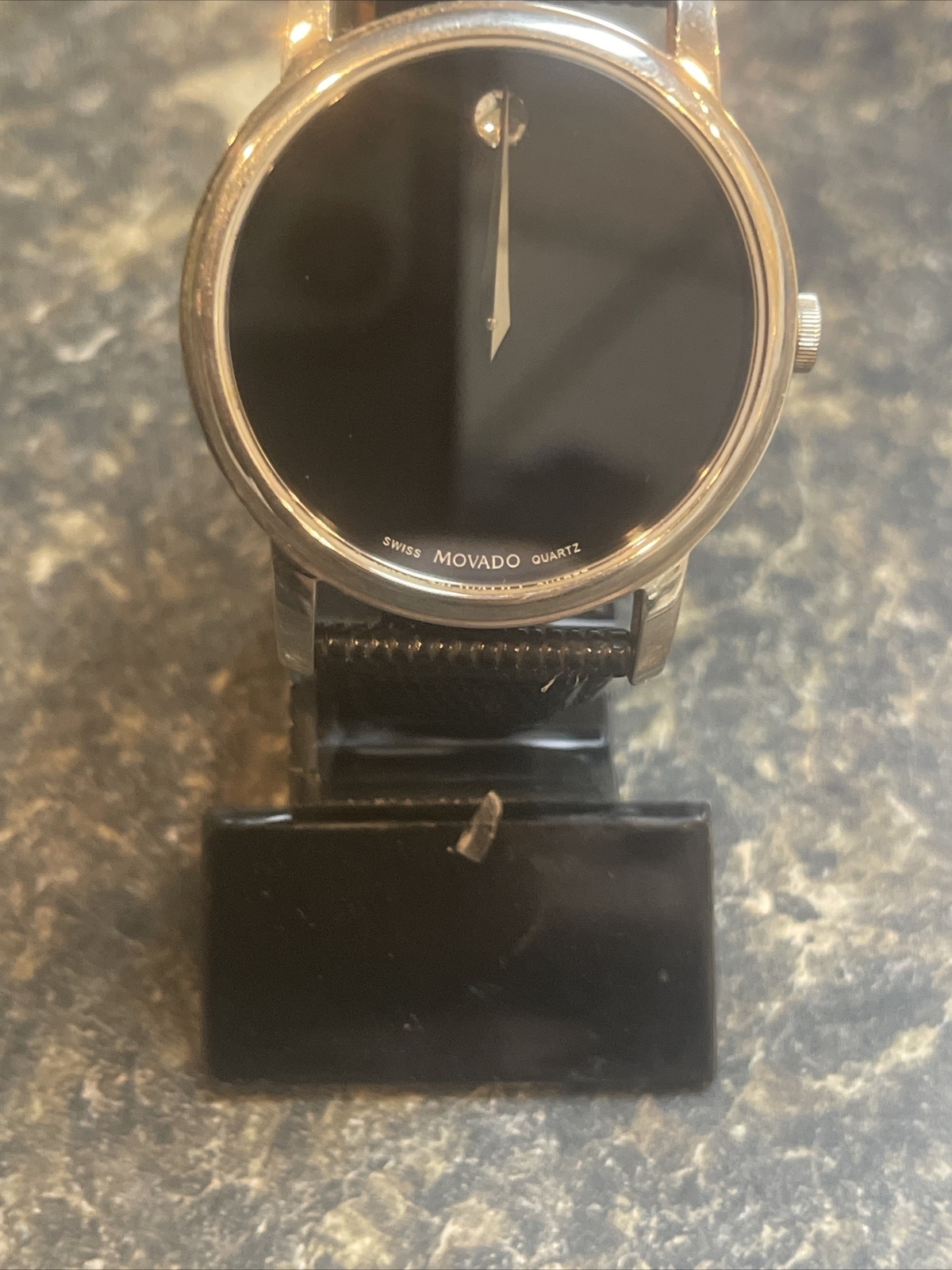 Movado Men’s Museum Black Dial Stainless Steel Watch Retail $695 -Great Deal