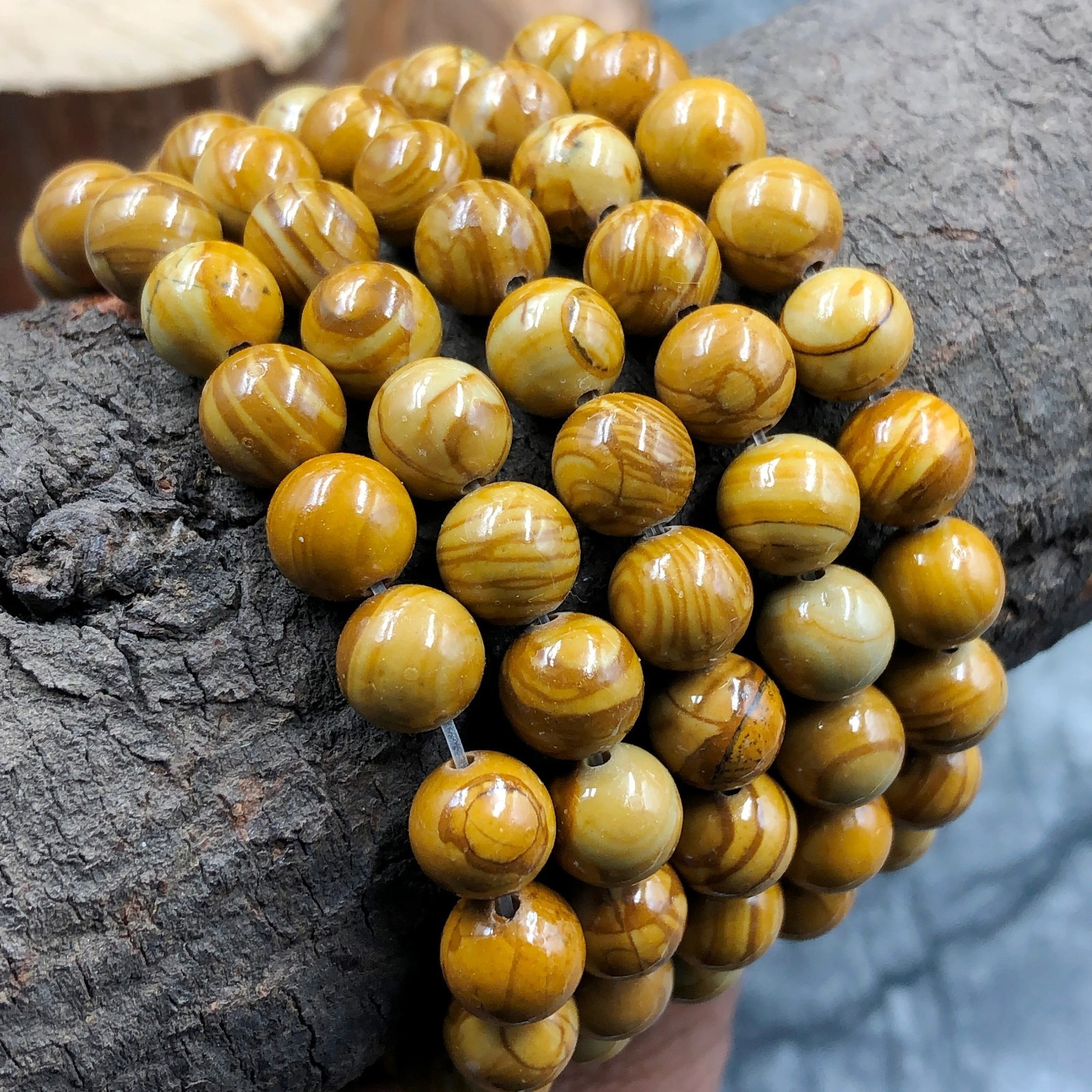 Camel Skin Jasper Smooth Round Beads Size 6mm 8mm 15.5″ Strand