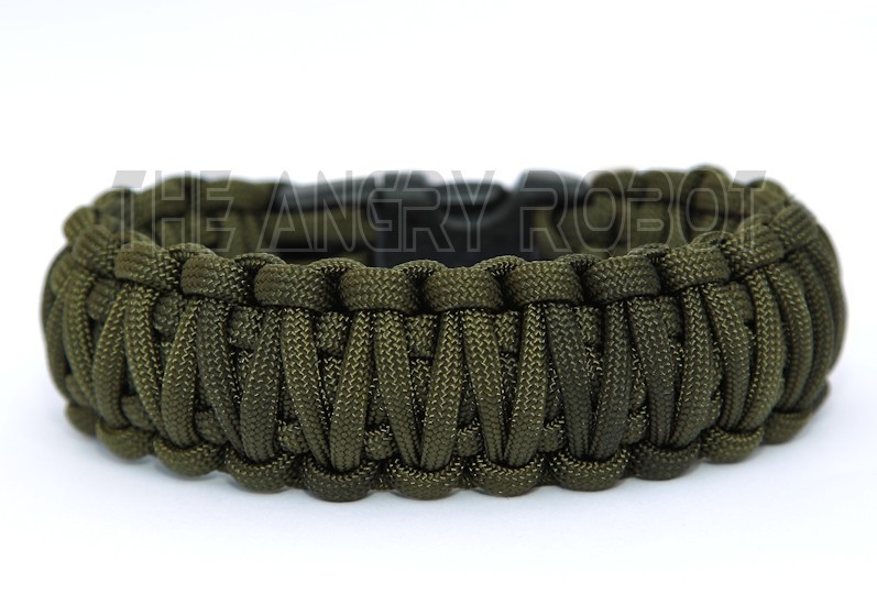 550 Paracord Bracelet King Cobra – OD Green – over 200 more colors – USA MADE