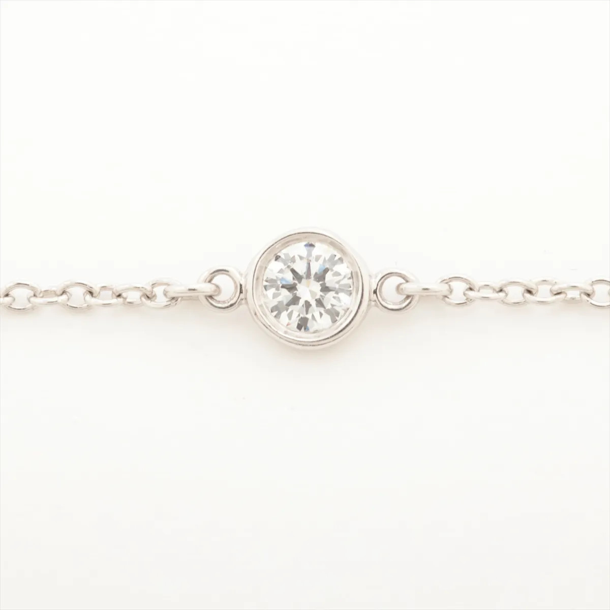 Tiffany By the Yard 1P diamond Bracelet Pt950 1.2g Approx. 3.80 mm in diameter