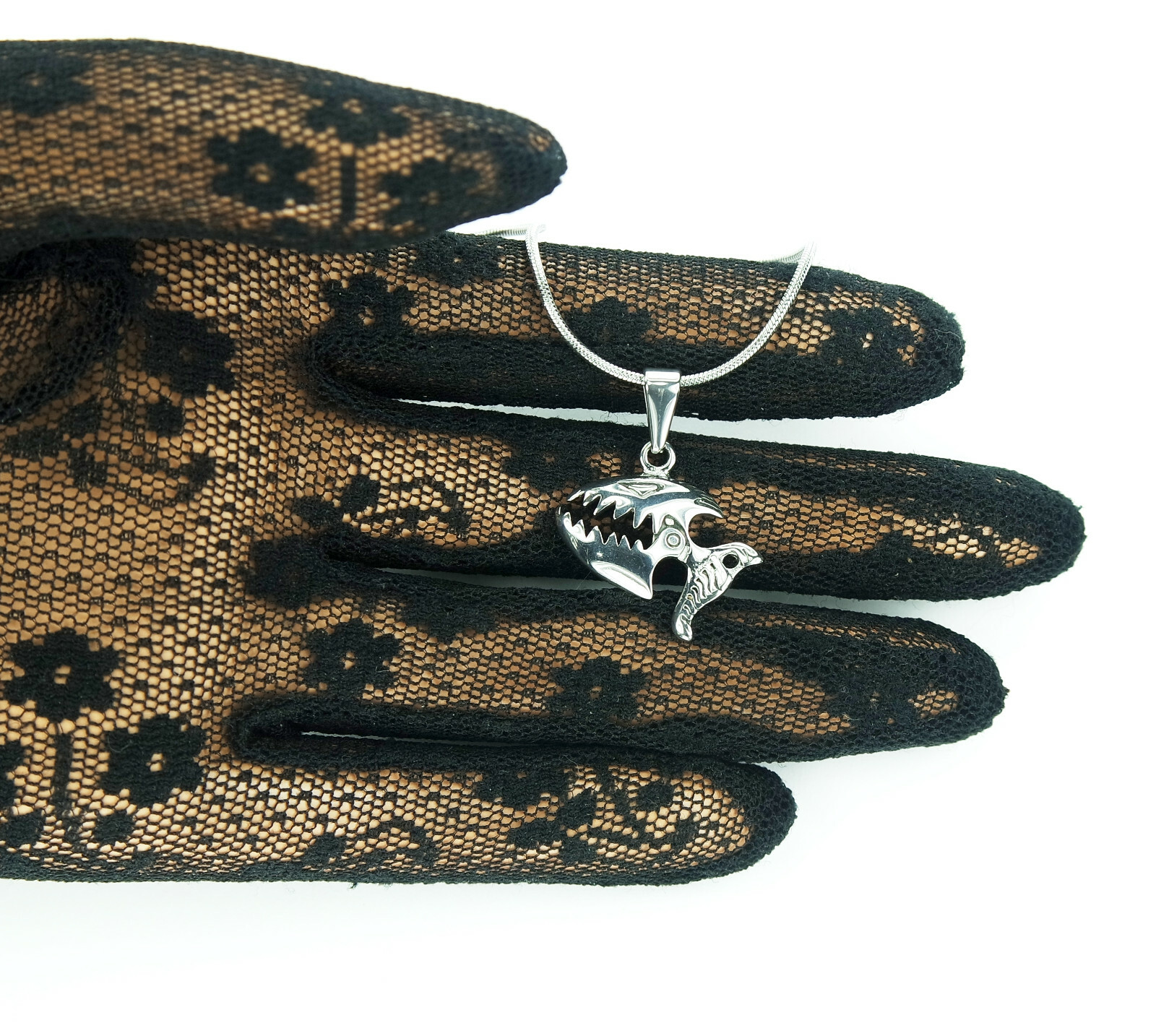 Piranha Necklace, Pure 304 Stainless Steel, Strength Savagery Fertility Teamwork